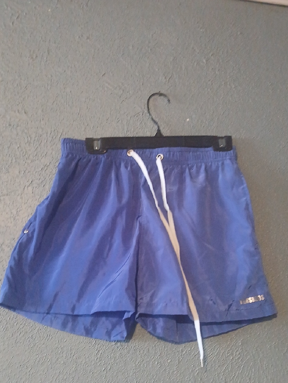 Men's Blue Swim Trunks with Drawstring